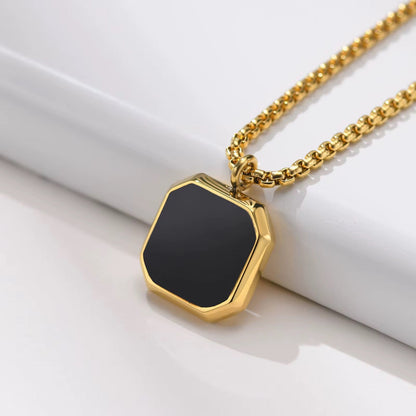 Minimalist onyx pendant Virilaccessories