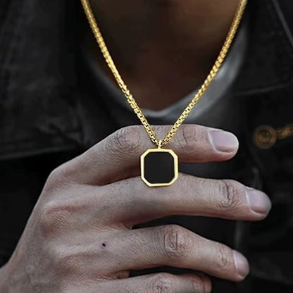 Minimalist onyx pendant Virilaccessories