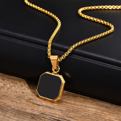 Minimalist onyx pendant Virilaccessories