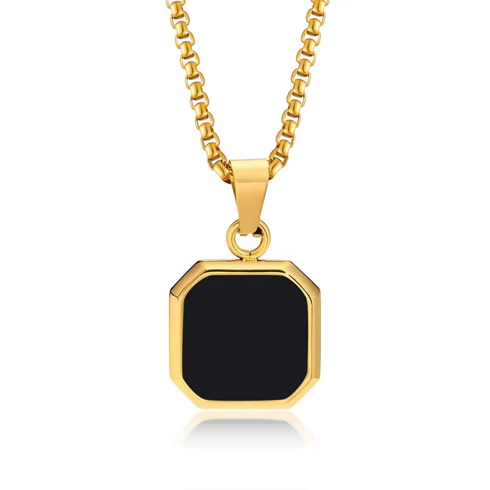 Minimalist onyx pendant Virilaccessories